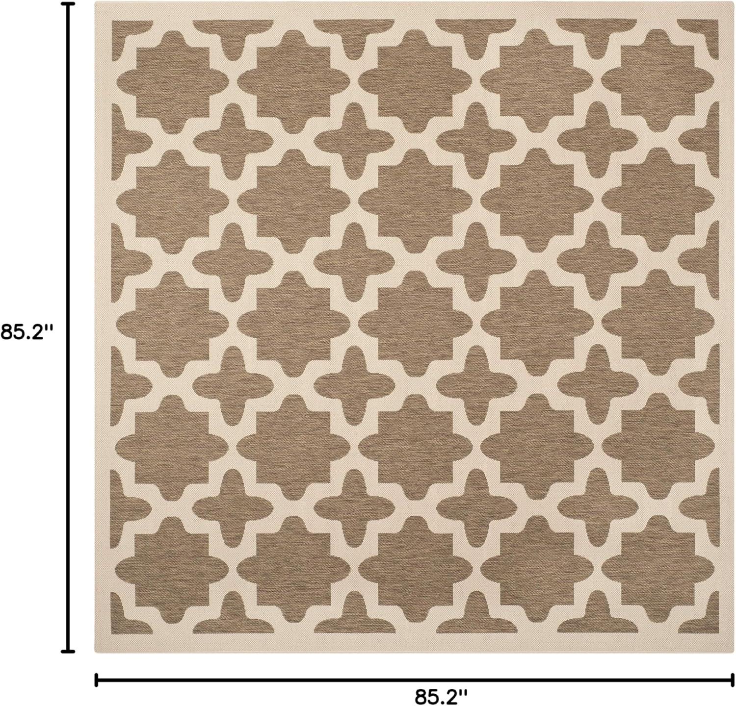 image:imageSAFAVIEH Washable Rug Outdoor Courtyard Collection 67 x 96 Green amp Beige NonShedding amp Easy Cleaning Ideal for Patio Backyard Mudroom CY6913244BrownBone