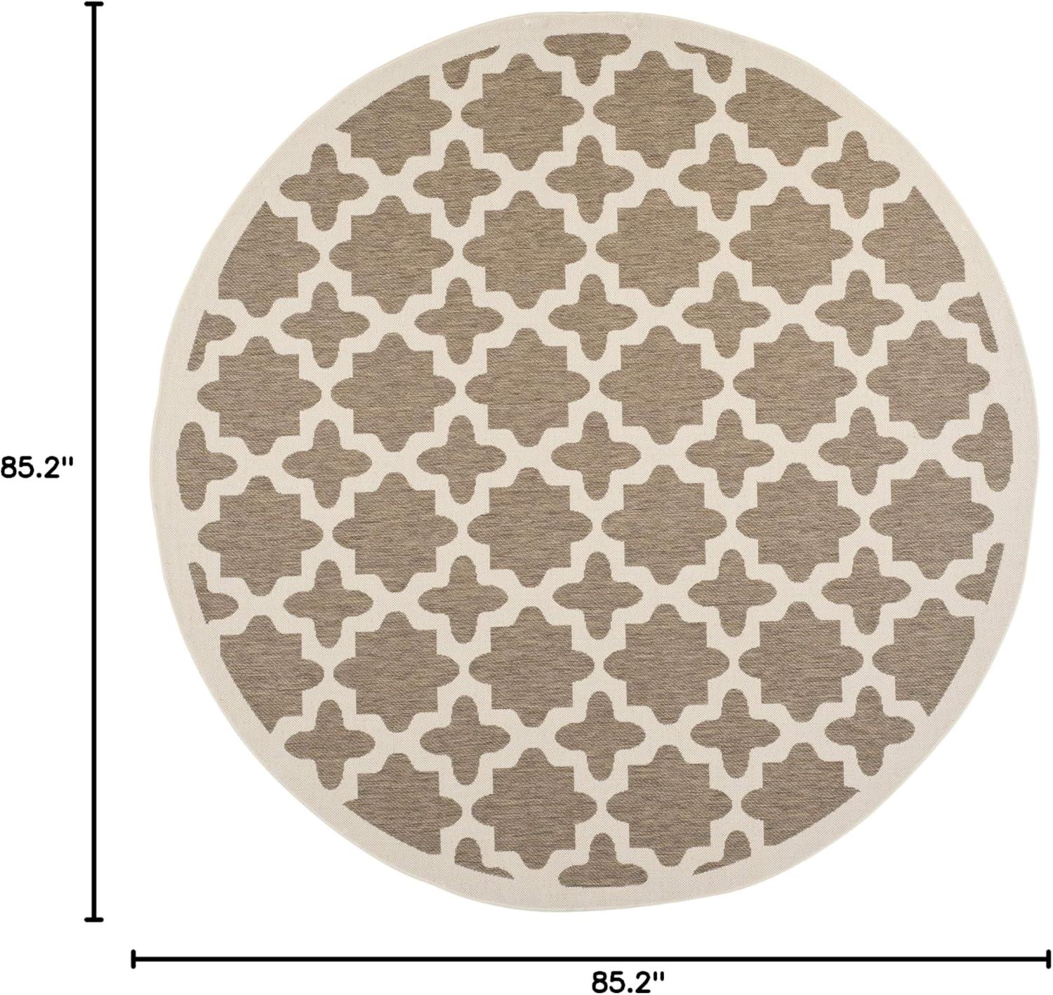 image:imageSAFAVIEH Washable Rug Outdoor Courtyard Collection 67 x 96 Green amp Beige NonShedding amp Easy Cleaning Ideal for Patio Backyard Mudroom CY6913244BrownBone
