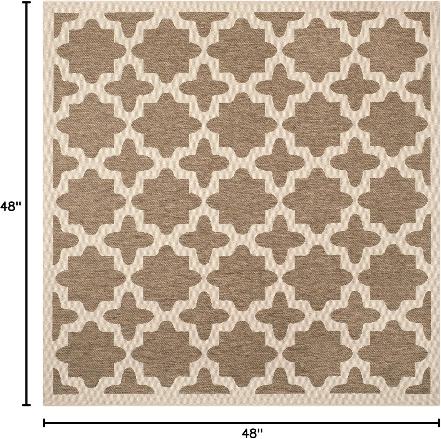 image:imageSAFAVIEH Washable Rug Outdoor Courtyard Collection 67 x 96 Green amp Beige NonShedding amp Easy Cleaning Ideal for Patio Backyard Mudroom CY6913244BrownBone