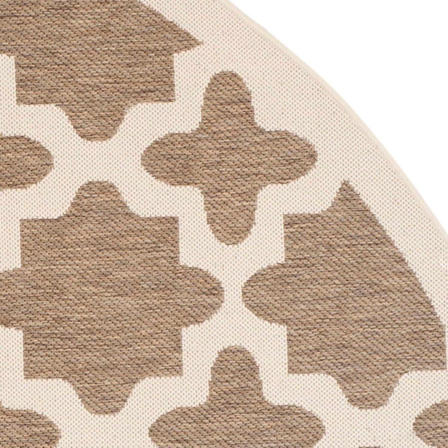 image:imageSAFAVIEH Washable Rug Outdoor Courtyard Collection 67 x 96 Green amp Beige NonShedding amp Easy Cleaning Ideal for Patio Backyard Mudroom CY6913244BrownBone