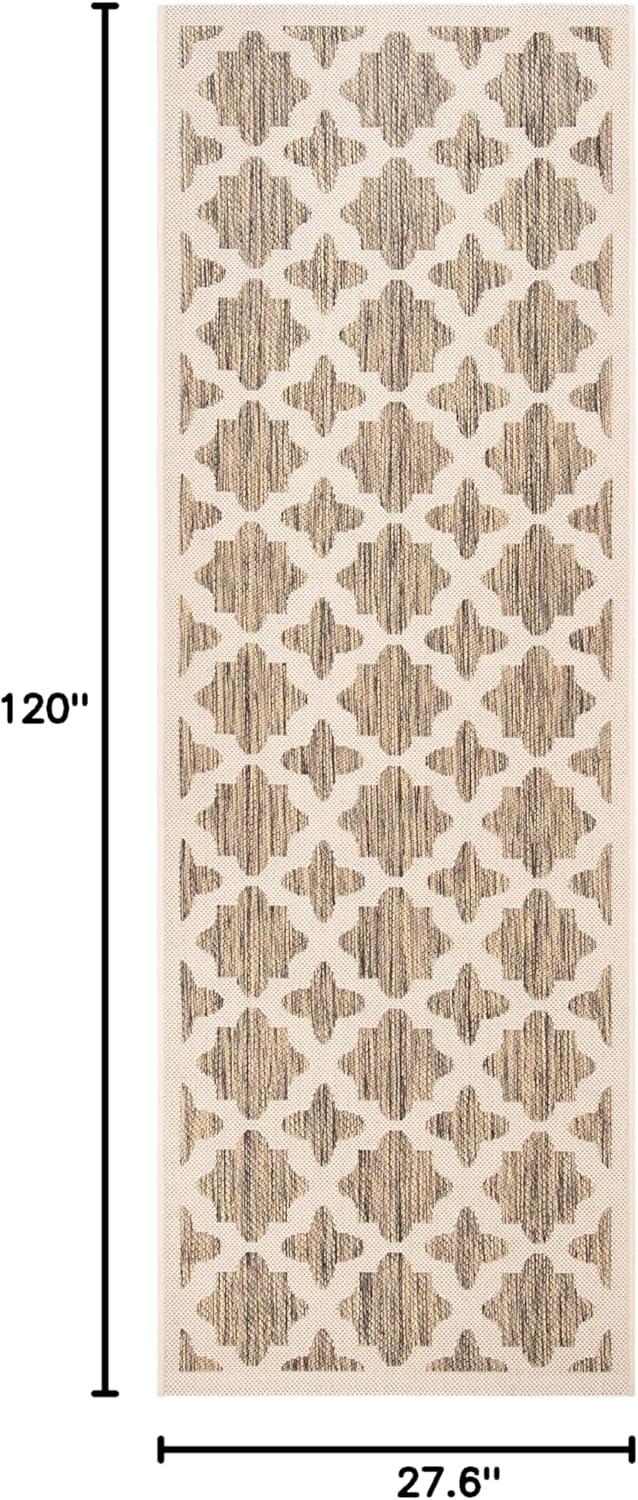 image:imageSAFAVIEH Washable Rug Outdoor Courtyard Collection 67 x 96 Green amp Beige NonShedding amp Easy Cleaning Ideal for Patio Backyard Mudroom CY6913244BrownBone