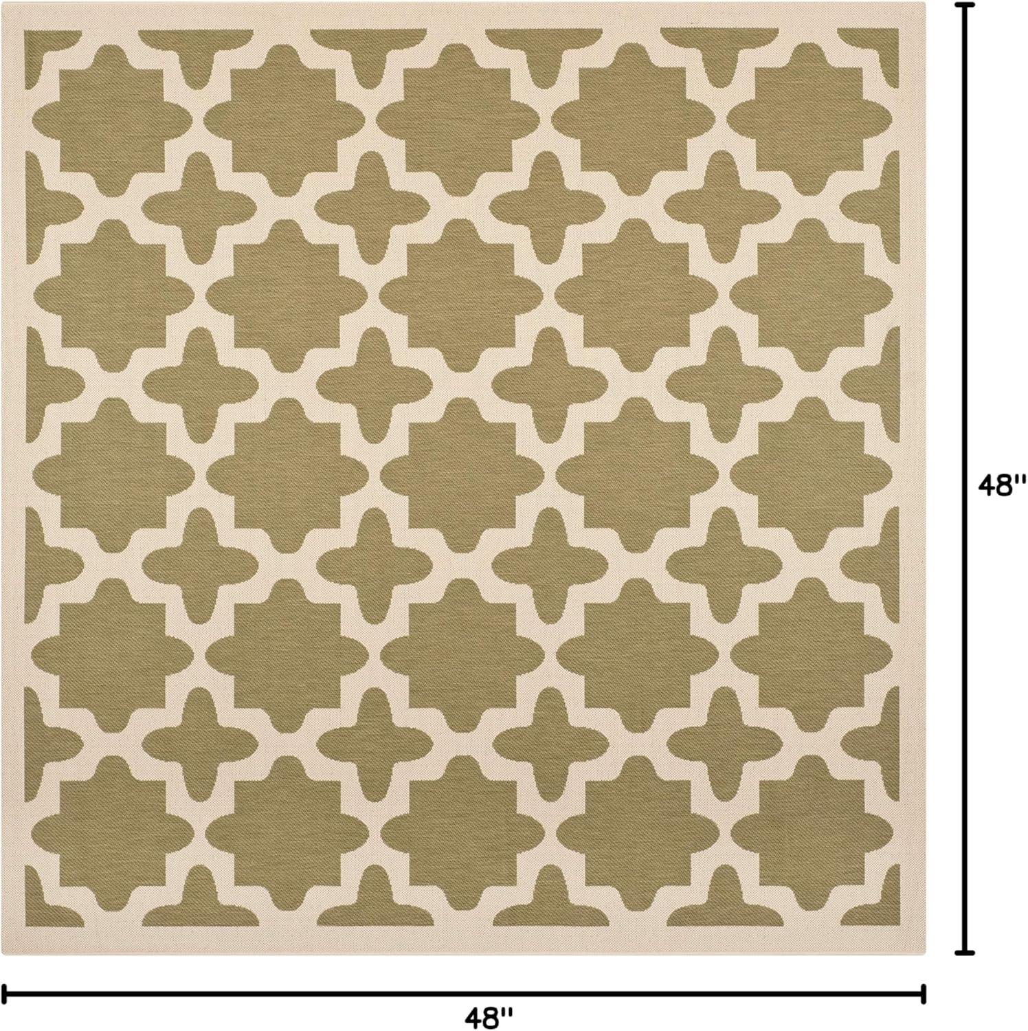 image:imageSAFAVIEH Washable Rug Outdoor Courtyard Collection 67 x 96 Green amp Beige NonShedding amp Easy Cleaning Ideal for Patio Backyard Mudroom CY6913244GreenBeige
