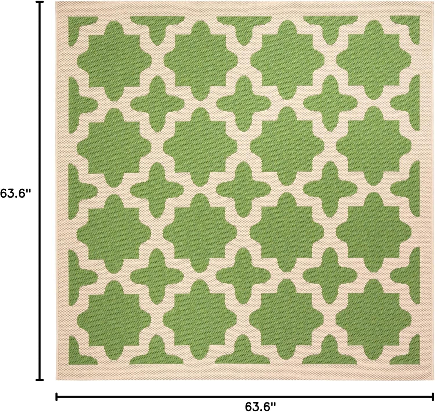 image:imageSAFAVIEH Washable Rug Outdoor Courtyard Collection 67 x 96 Green amp Beige NonShedding amp Easy Cleaning Ideal for Patio Backyard Mudroom CY6913244GreenBeige