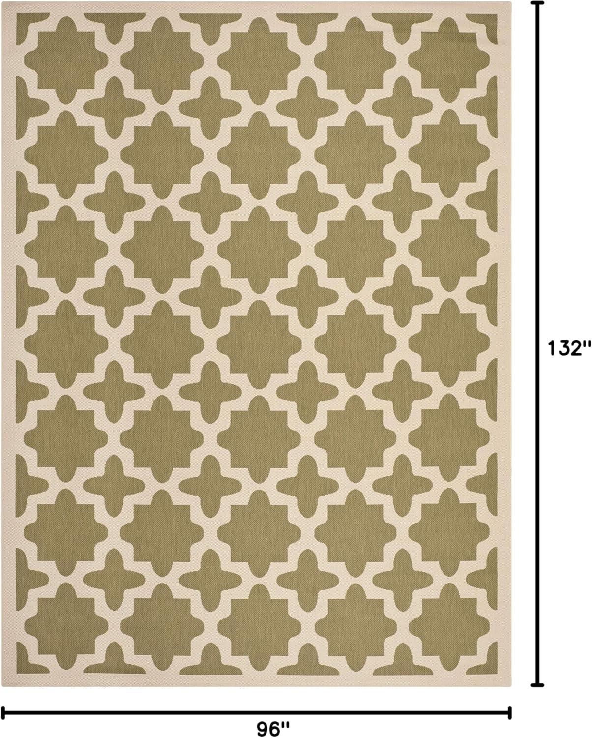 image:imageSAFAVIEH Washable Rug Outdoor Courtyard Collection 67 x 96 Green amp Beige NonShedding amp Easy Cleaning Ideal for Patio Backyard Mudroom CY6913244GreenBeige