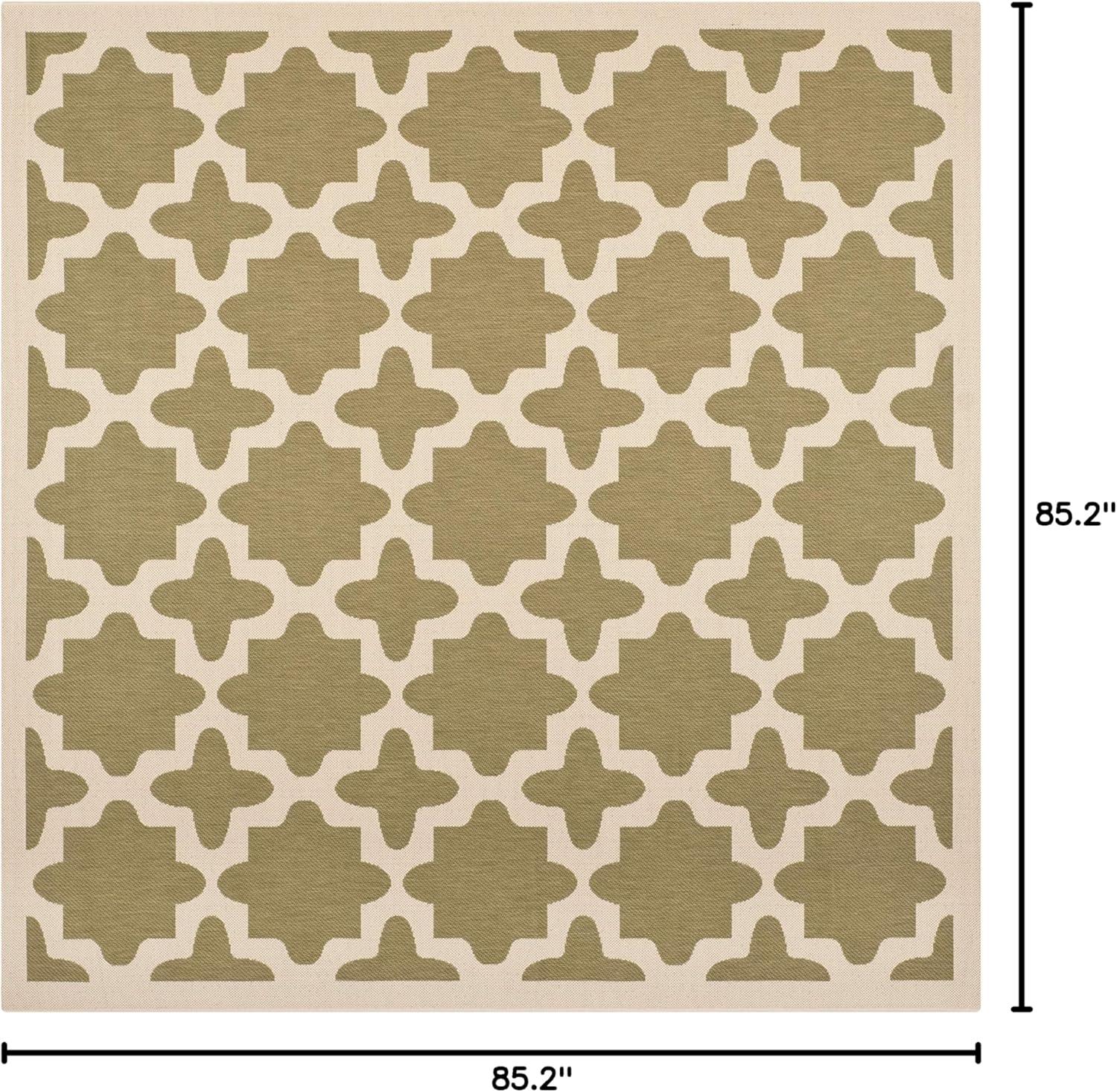 image:imageSAFAVIEH Washable Rug Outdoor Courtyard Collection 67 x 96 Green amp Beige NonShedding amp Easy Cleaning Ideal for Patio Backyard Mudroom CY6913244GreenBeige
