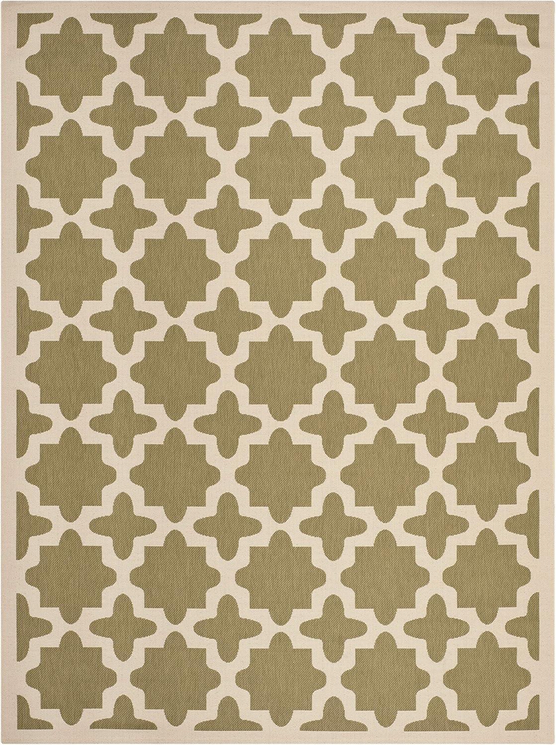 image:imageSAFAVIEH Washable Rug Outdoor Courtyard Collection 67 x 96 Green amp Beige NonShedding amp Easy Cleaning Ideal for Patio Backyard Mudroom CY6913244GreenBeige