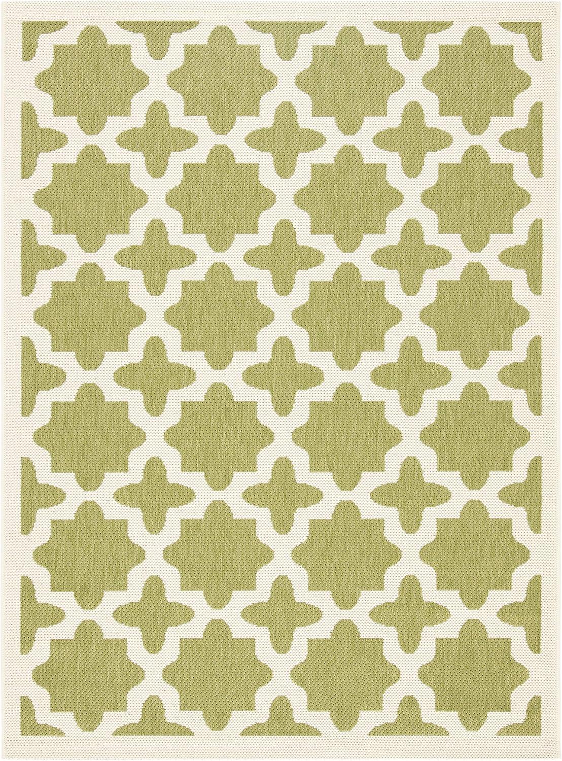image:imageSAFAVIEH Washable Rug Outdoor Courtyard Collection 67 x 96 Green amp Beige NonShedding amp Easy Cleaning Ideal for Patio Backyard Mudroom CY6913244GreenBeige