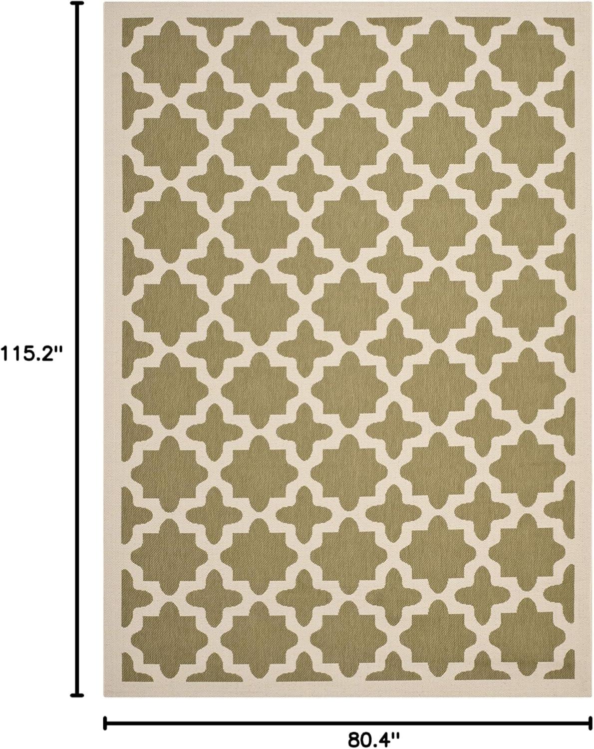 image:imageSAFAVIEH Washable Rug Outdoor Courtyard Collection 67 x 96 Green amp Beige NonShedding amp Easy Cleaning Ideal for Patio Backyard Mudroom CY6913244GreenBeige