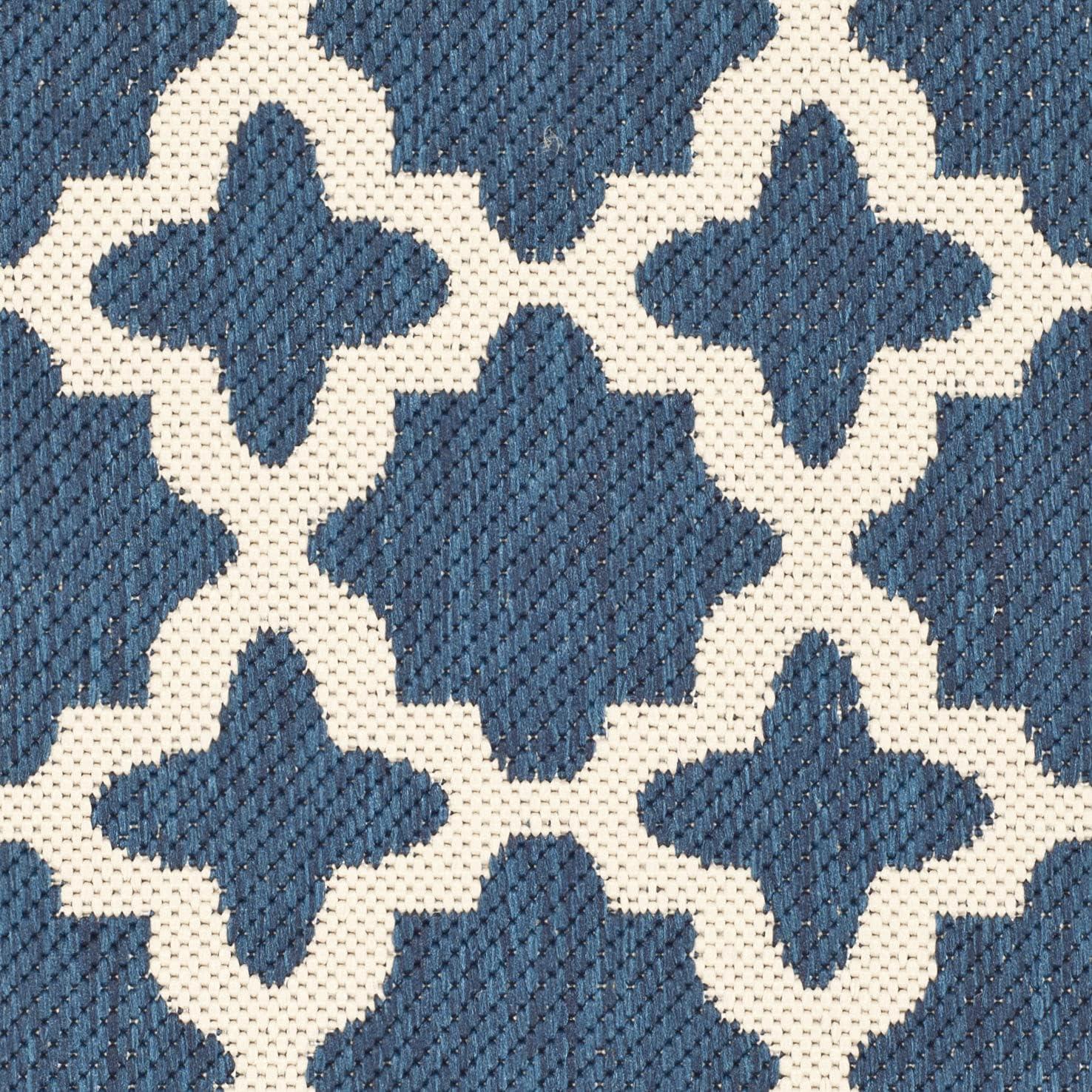 image:imageSAFAVIEH Washable Rug Outdoor Courtyard Collection 67 x 96 Green amp Beige NonShedding amp Easy Cleaning Ideal for Patio Backyard Mudroom CY6913244NavyBeige