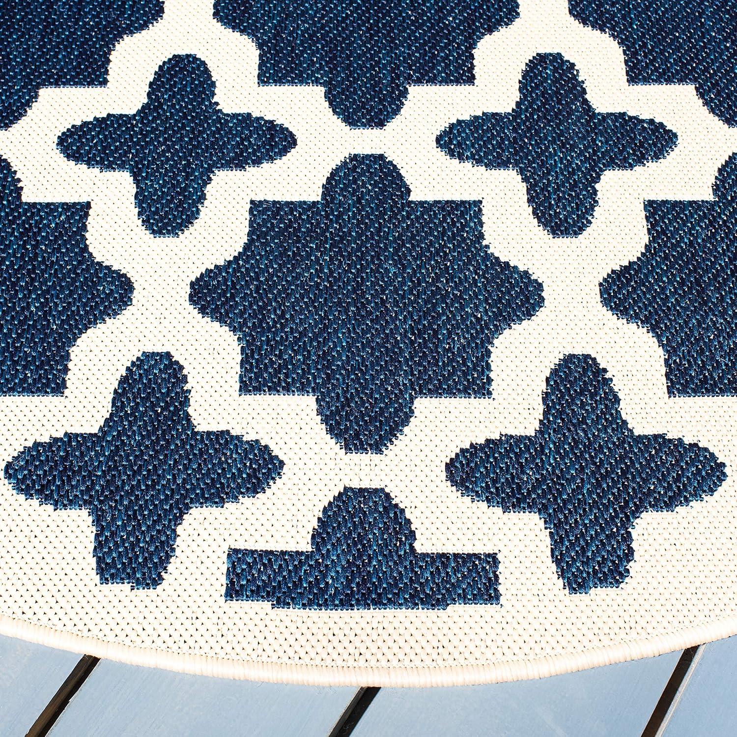 image:imageSAFAVIEH Washable Rug Outdoor Courtyard Collection 67 x 96 Green amp Beige NonShedding amp Easy Cleaning Ideal for Patio Backyard Mudroom CY6913244NavyBeige