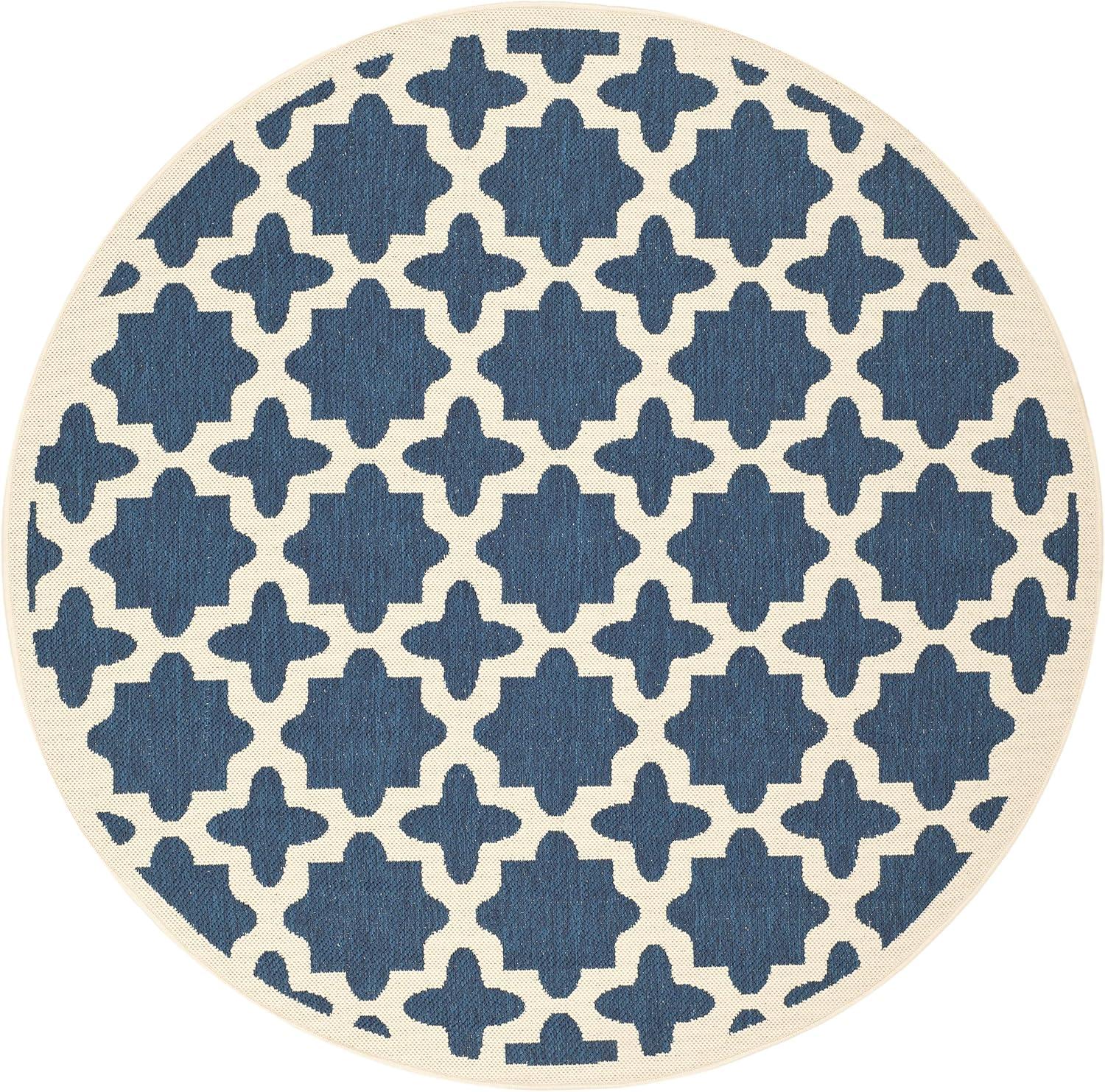 image:imageSAFAVIEH Washable Rug Outdoor Courtyard Collection 67 x 96 Green amp Beige NonShedding amp Easy Cleaning Ideal for Patio Backyard Mudroom CY6913244NavyBeige