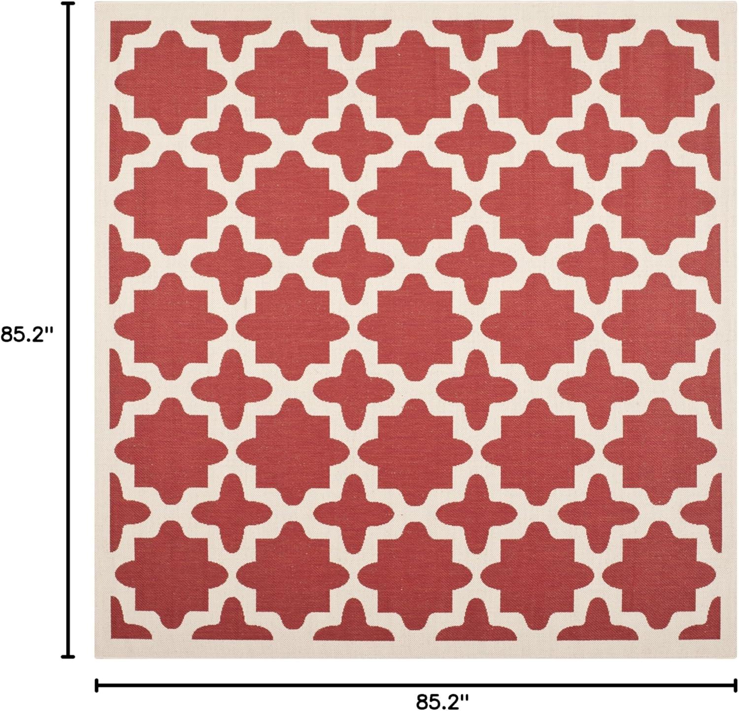 image:imageSAFAVIEH Washable Rug Outdoor Courtyard Collection 67 x 96 Green amp Beige NonShedding amp Easy Cleaning Ideal for Patio Backyard Mudroom CY6913244RedBone