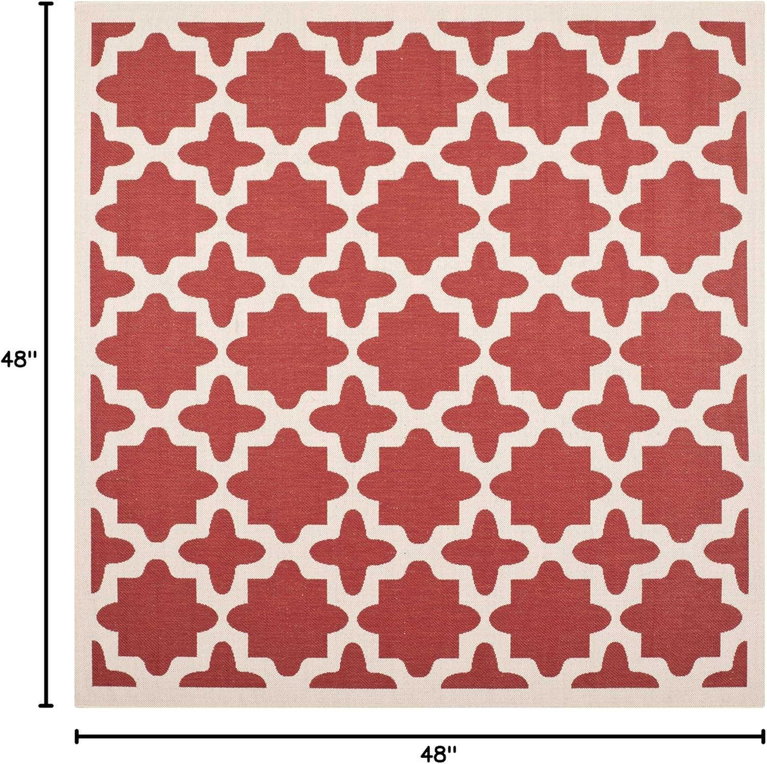 image:imageSAFAVIEH Washable Rug Outdoor Courtyard Collection 67 x 96 Green amp Beige NonShedding amp Easy Cleaning Ideal for Patio Backyard Mudroom CY6913244RedBone