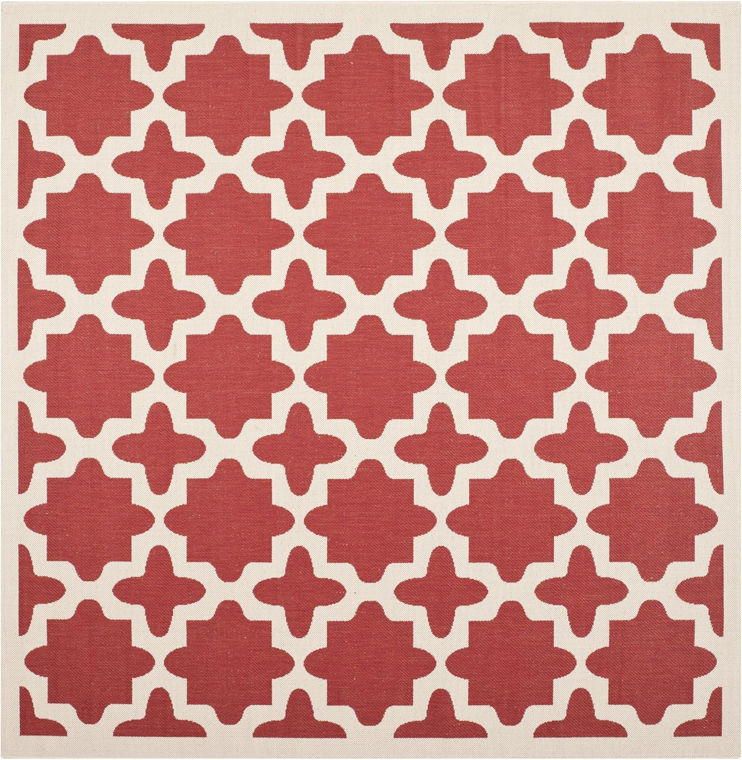 image:imageSAFAVIEH Washable Rug Outdoor Courtyard Collection 67 x 96 Green amp Beige NonShedding amp Easy Cleaning Ideal for Patio Backyard Mudroom CY6913244RedBone