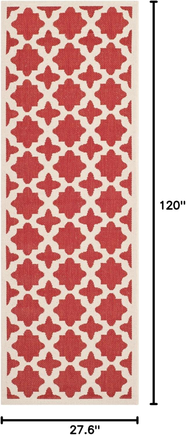 image:imageSAFAVIEH Washable Rug Outdoor Courtyard Collection 67 x 96 Green amp Beige NonShedding amp Easy Cleaning Ideal for Patio Backyard Mudroom CY6913244RedBone