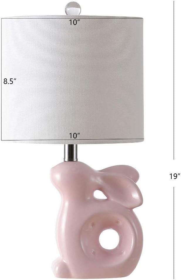 image:imageSafavieh Kids Lighting Collection Ruby Rabbit Grey Ceramic 19inch Bedroom Living Room Home Office Desk Nightstand Table Lamp LED Bulb IncludedPink