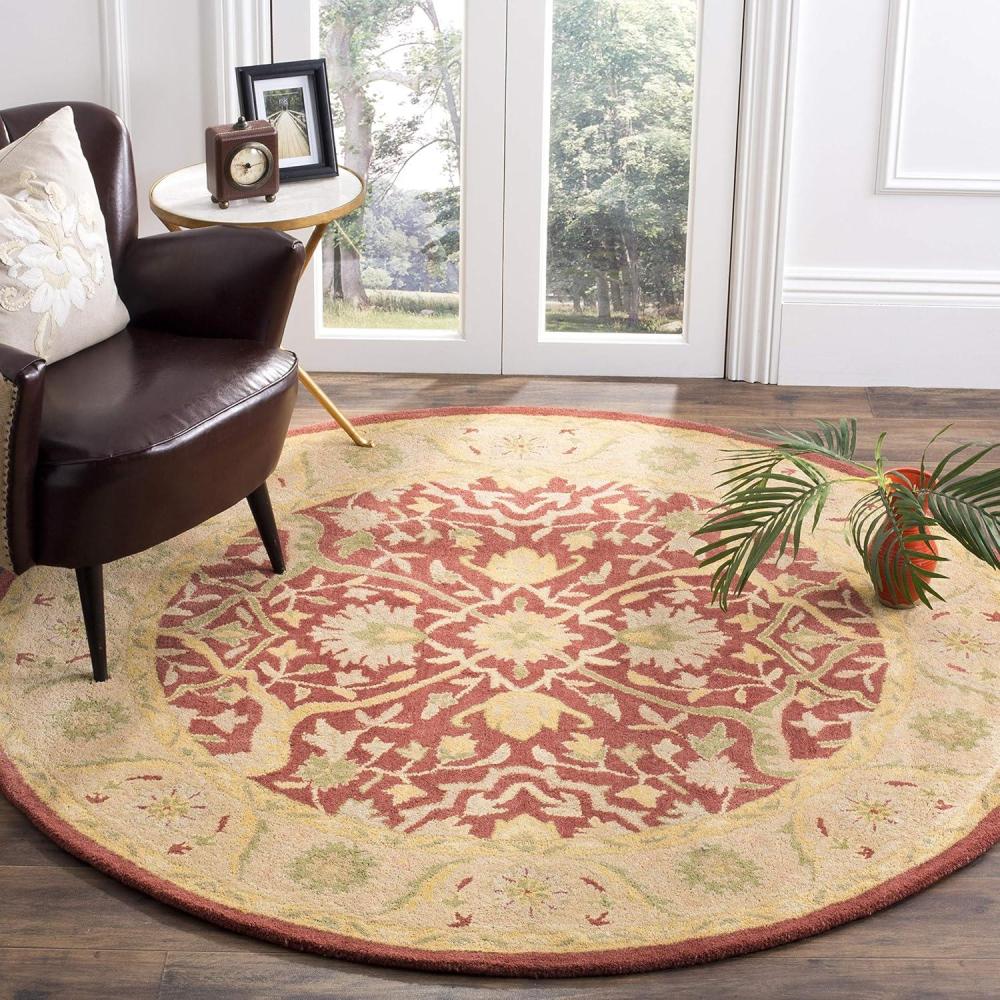 image:imageSAFAVIEH Antiquity Collection Area Rug 5 x 8 Ivory Handmade Traditional Oriental Wool Ideal for High Traffic Areas in Living Room Bedroom AT14ARust