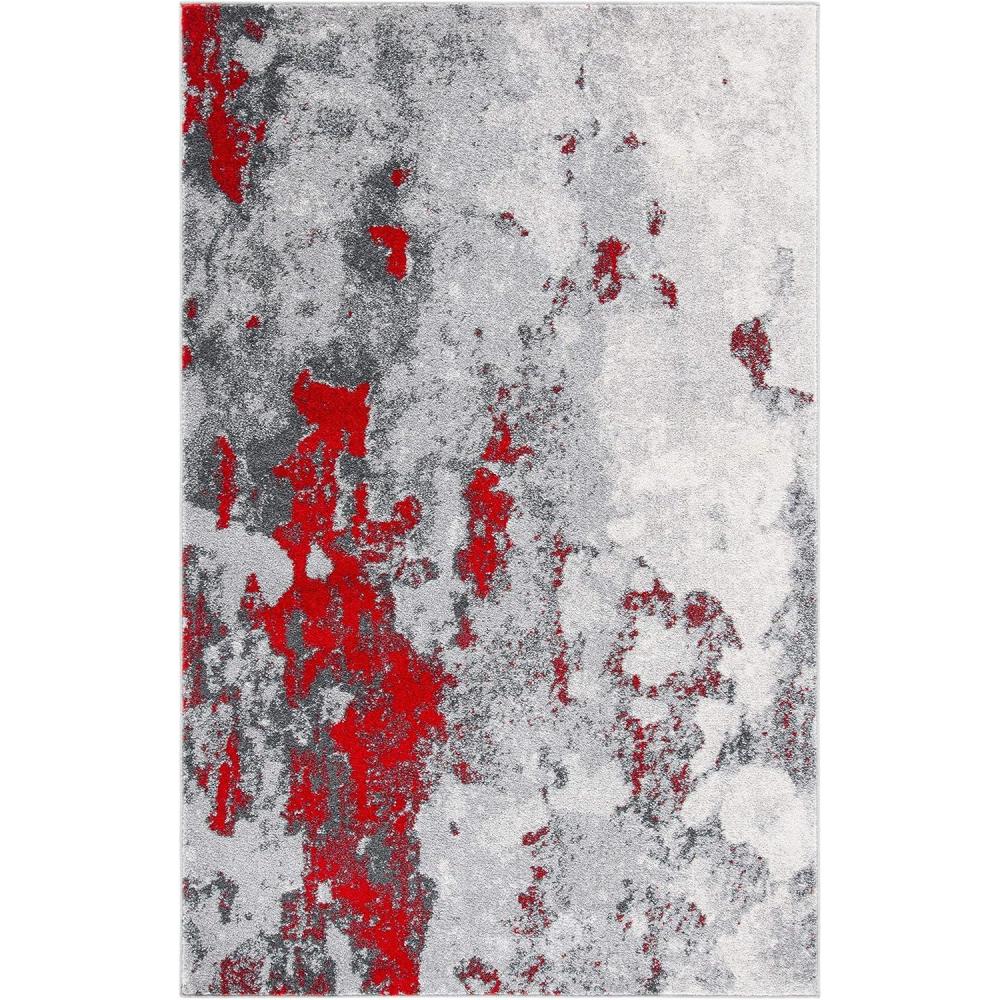 image:imageSAFAVIEH Area Rug 8x10 Adirondack Collection Large Grey amp Yellow Modern Abstract Design NonShedding amp Easy Cleaning Ideal for Living Room Bedroom Office Dining Space ADR134HRedGrey