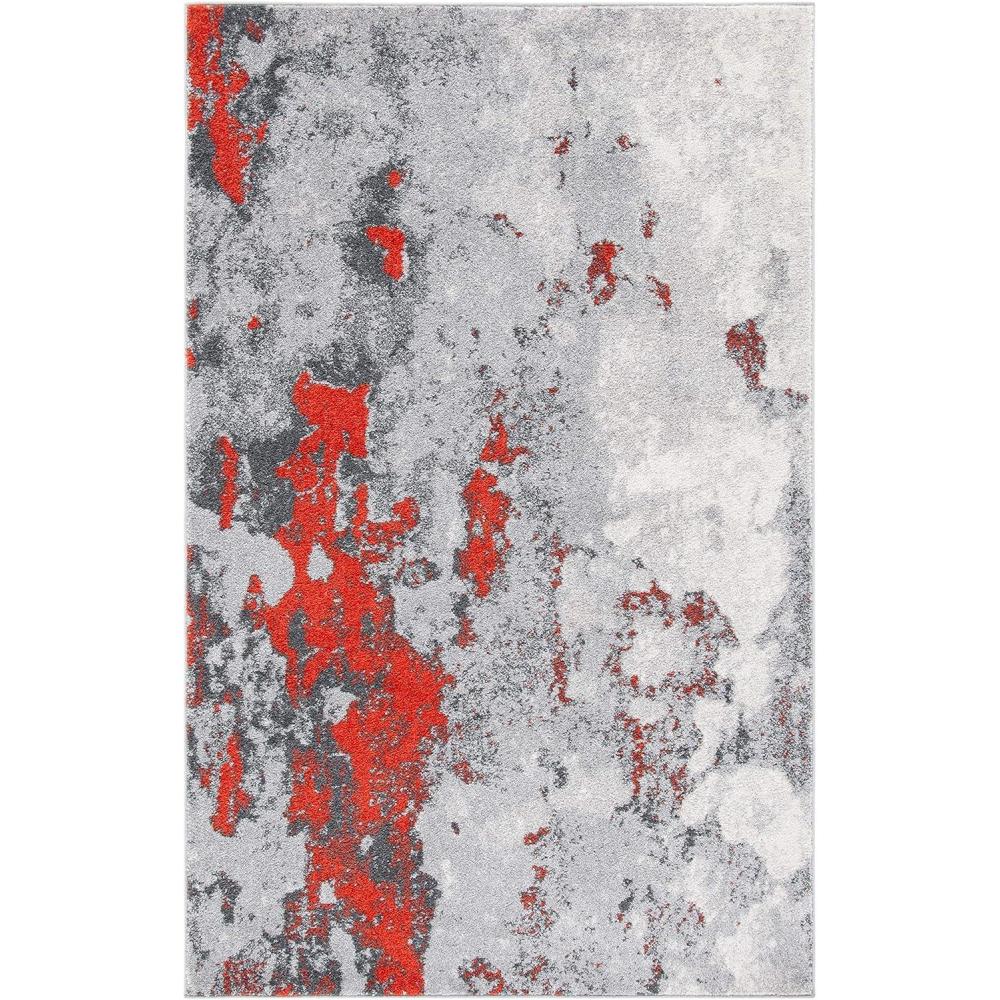 image:imageSAFAVIEH Area Rug 8x10 Adirondack Collection Large Grey amp Yellow Modern Abstract Design NonShedding amp Easy Cleaning Ideal for Living Room Bedroom Office Dining Space ADR134HOrangeGrey