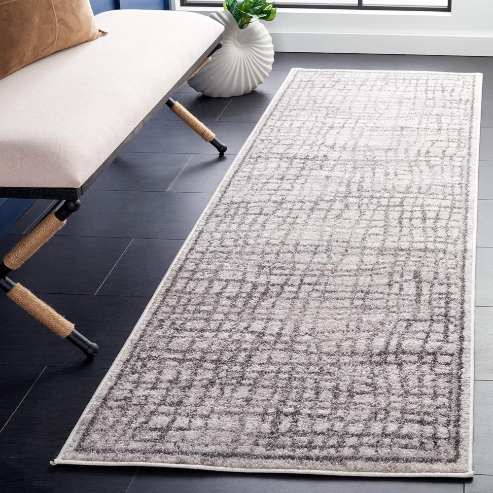 image:imageSAFAVIEH Area Rug 8x10 Adirondack Collection Large Silver amp Ivory Modern Abstract Design NonShedding amp Easy Cleaning Ideal for Living Room Bedroom Office Dining Space ADR103BSilverIvory