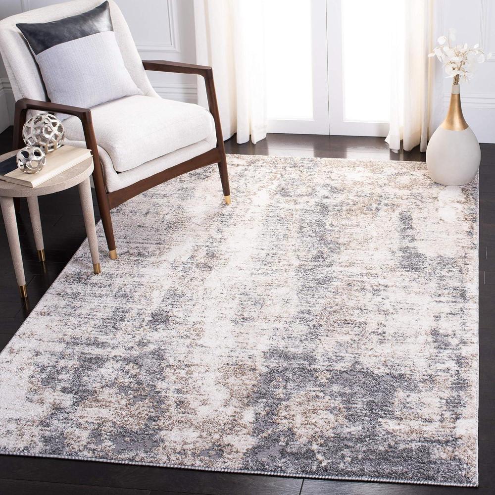 image:imageSAFAVIEH Area Rug 8x10 Aston Collection Large Ivory amp Grey Modern Abstract Design NonShedding amp Easy Cleaning Ideal for Living Room Bedroom Office Dining Space ASN713AIvoryGrey