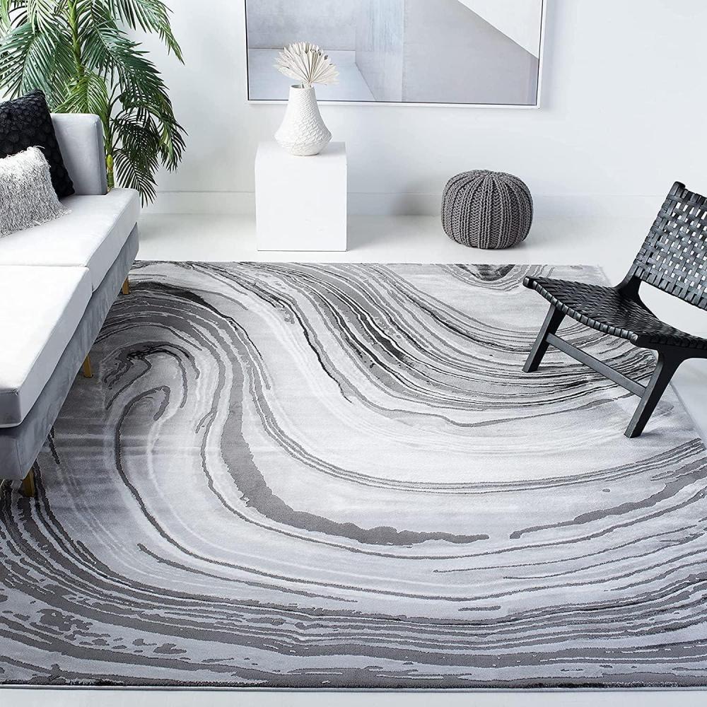 image:imageSAFAVIEH Area Rug 8x10 Craft Collection Large Blue amp Grey Modern Abstract Design NonShedding amp Easy Cleaning Ideal for Living Room Bedroom Office Dining Space CFT845MLight GreyGrey