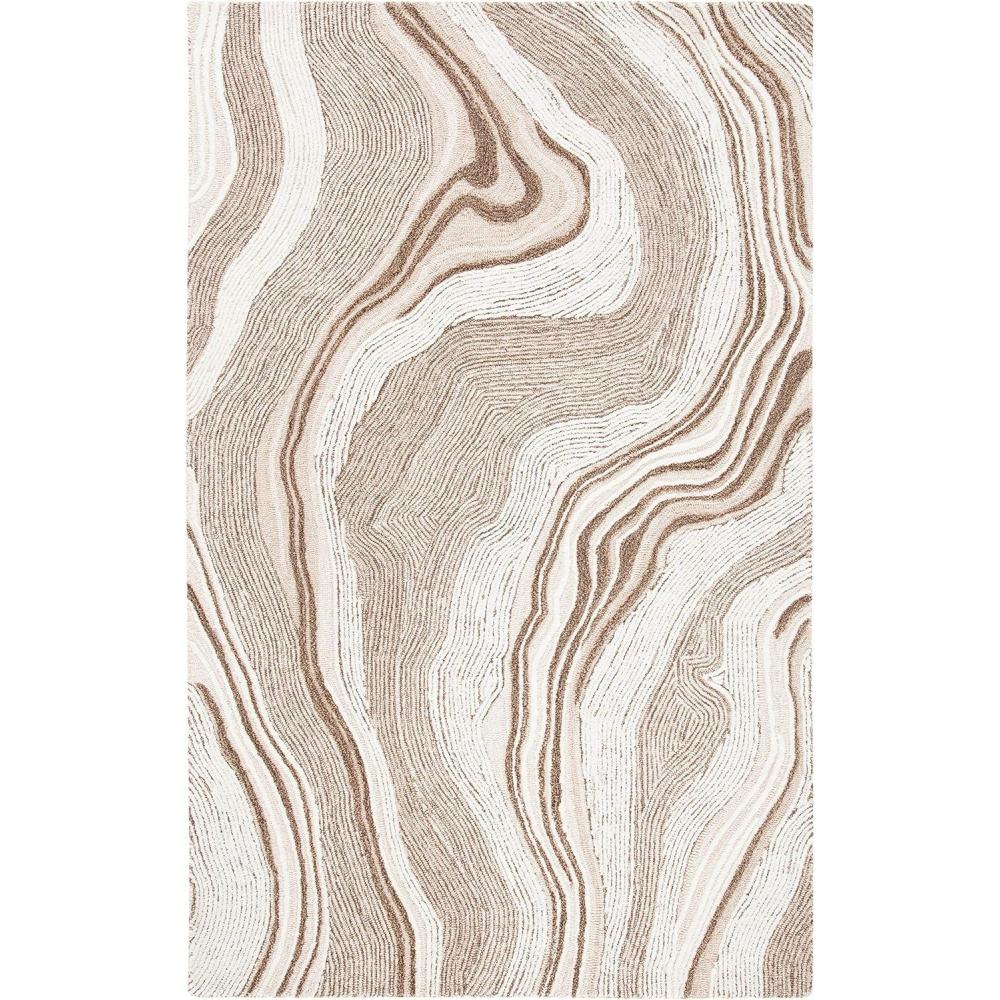 image:imageSAFAVIEH Area Rug 8x10 Fifth Avenue Collection Large Beige amp Ivory Handmade Wool MidCentury Modern Design Ideal for Living Room Bedroom Office Dining Space FTV121BBeigeIvory