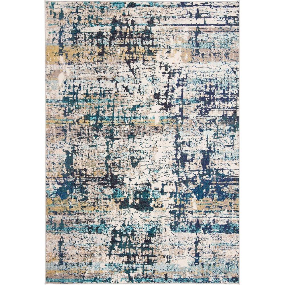 image:imageSAFAVIEH Area Rug 8x10  Madison Collection  Large  Blue amp Green Modern Abstract Design NonShedding amp Easy Cleaning Ideal for Living Room Bedroom Office Dining Space MAD469ACreamBlue