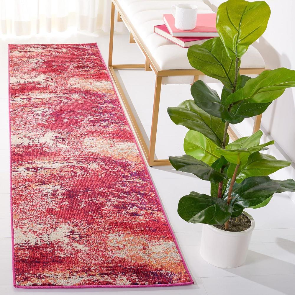 image:imageSAFAVIEH Area Rug 8x10 Madison Collection Large Blue amp Grey Modern Boho Abstract Design NonShedding amp Easy Cleaning Ideal for Living Room Bedroom Office Dining Space MAD440MRedIvory