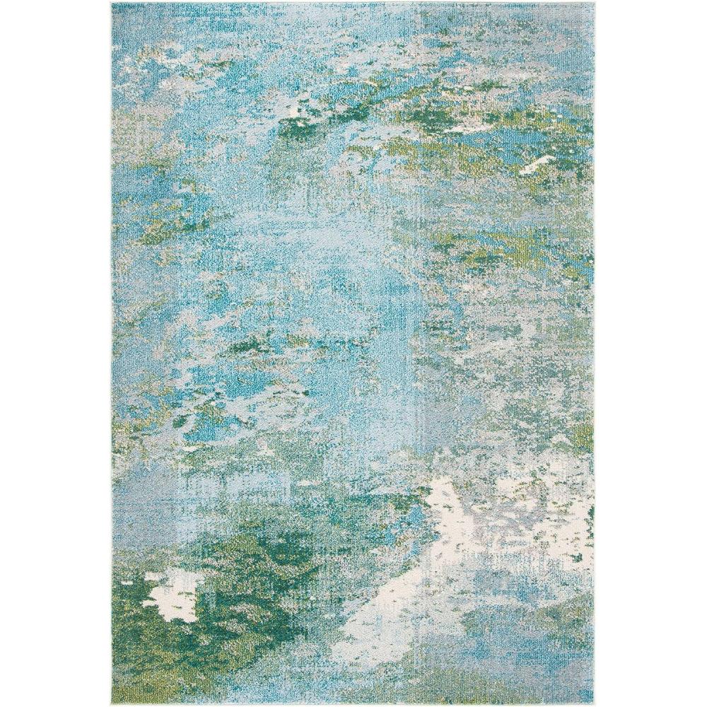 image:imageSAFAVIEH Area Rug 8x10 Madison Collection Large Blue amp Grey Modern Boho Abstract Design NonShedding amp Easy Cleaning Ideal for Living Room Bedroom Office Dining Space MAD440MLight BlueGreen