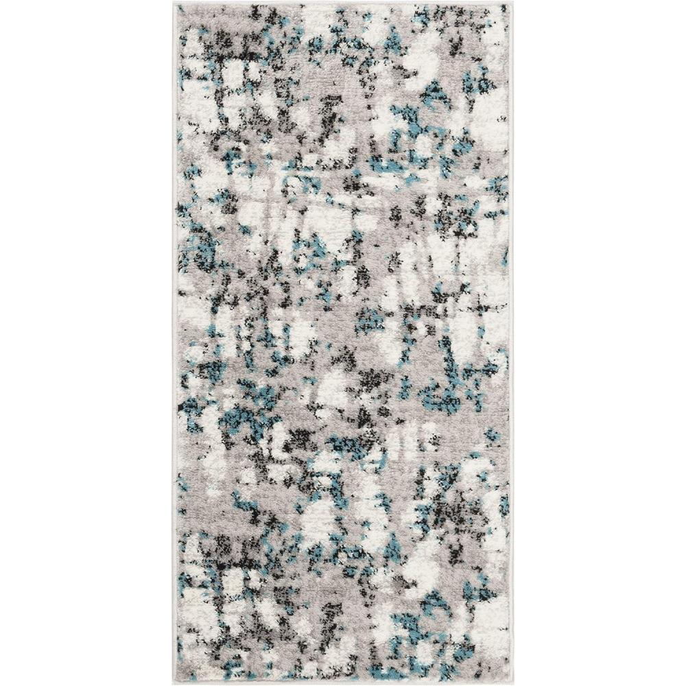 image:imageSAFAVIEH Area Rug 8x10 Skyler Collection Large Grey amp Purple Modern Abstract Design NonShedding amp Easy Cleaning Ideal for Living Room Bedroom Office Dining Space SKY193RGreyBlue