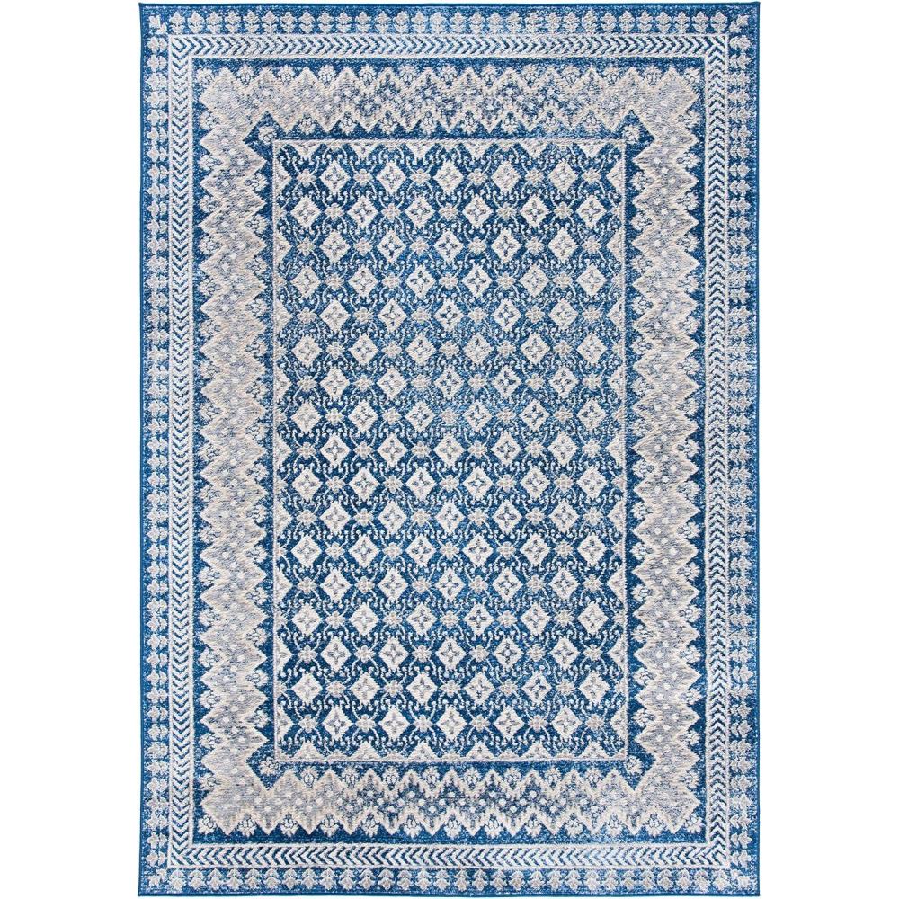image:imageSAFAVIEH Brentwood Collection 8 x 10 Blue Yellow BNT899M Traditional Oriental Distressed NonShedding Living Room Bedroom Dining Home Office Area RugNavyBeige