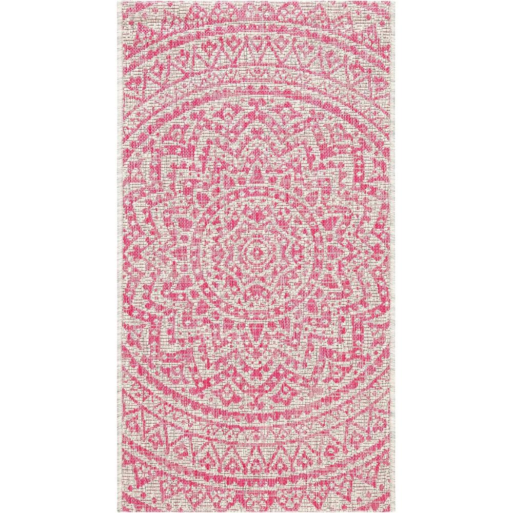 image:imageSAFAVIEH Courtyard Collection 8 x 10 BeigeBrown CY8734 IndoorOutdoor Patio Backyard Mudroom AreaRugLight GreyFuchsia