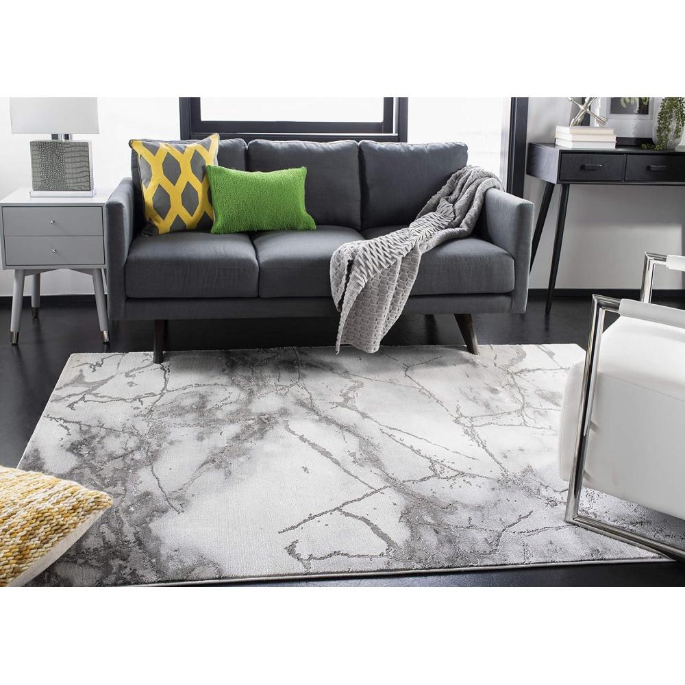 image:imageSAFAVIEH Craft Collection Area Rug 8 x 10 Grey amp Gold Modern Abstract Design NonShedding amp Easy Care Ideal for High Traffic Areas in Living Room Bedroom CFT877FGreyGold