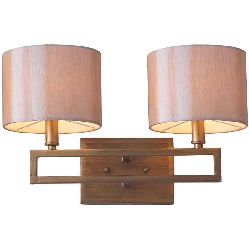 image:imageSAFAVIEH Lighting Collection Catena Rustic Farmhouse Antique Gold 2light Bedroom Bathroom Vanity Hallway Foyer Living Room Wall Sconce Set of 2 LED Bulbs Included