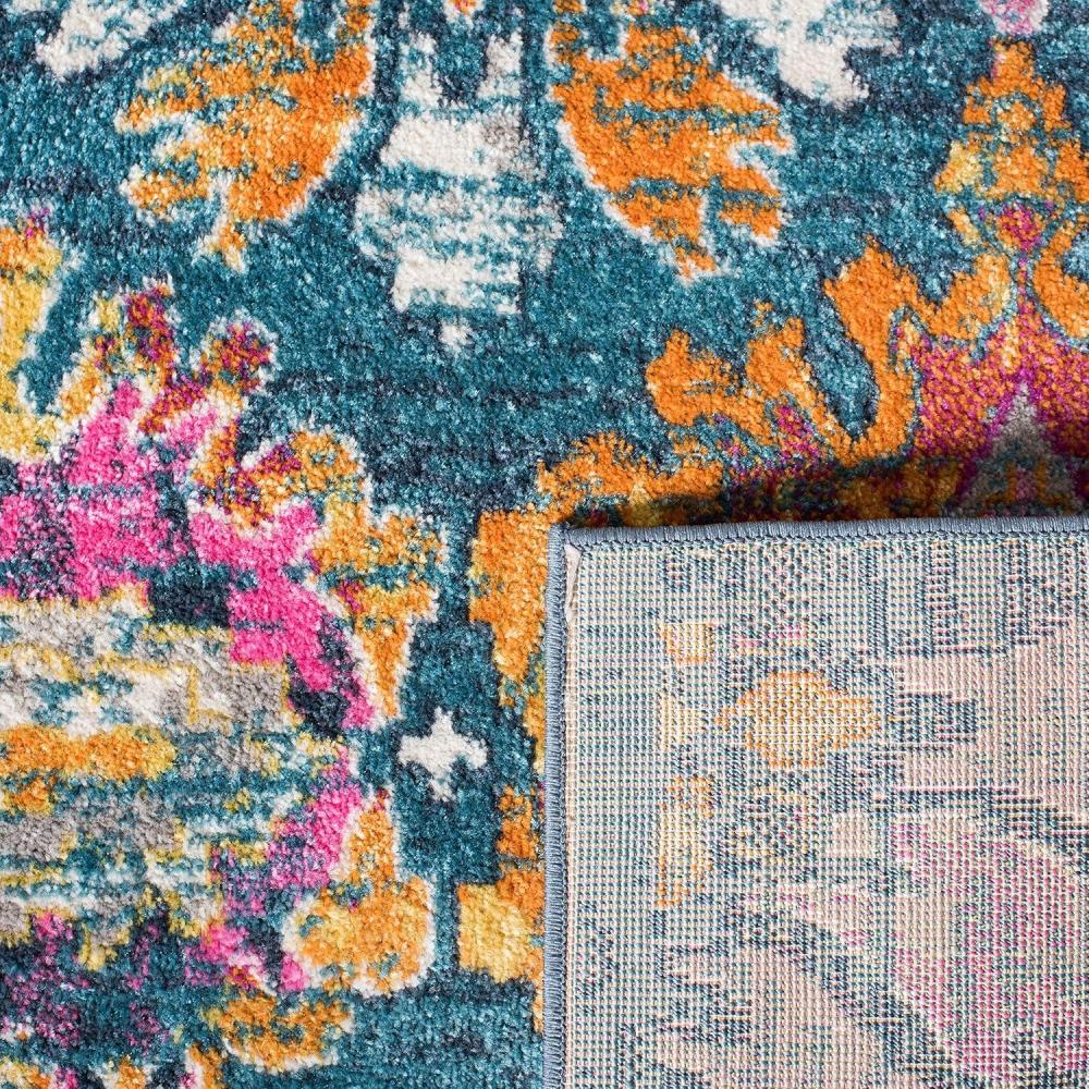 image:imageSAFAVIEH Madison Collection Area Rug 51 x 76 Fuchsia amp Blue Boho Chic Damask Design NonShedding amp Easy Care Ideal for High Traffic Areas in Living Room Bedroom MAD144FBlueOrange