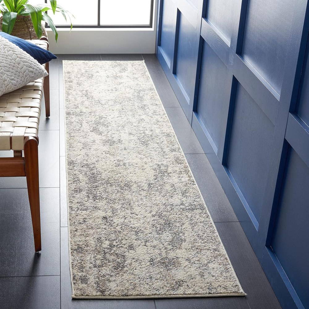image:imageSAFAVIEH Madison Collection Area Rug 53 x 76 Grey amp Beige Modern Abstract Design NonShedding amp Easy Care Ideal for High Traffic Areas in Living Room Bedroom MAD453AGreyIvory