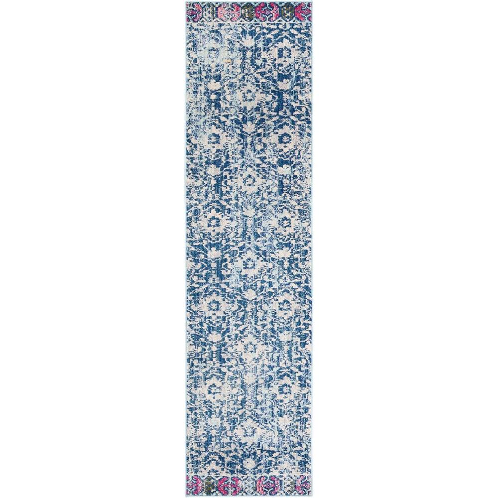 image:imageSAFAVIEH Madison Collection Area Rug 53 x 76 Navy amp Ivory Boho Distressed Design NonShedding amp Easy Care Ideal for High Traffic Areas in Living Room Bedroom MAD444NNavyIvory