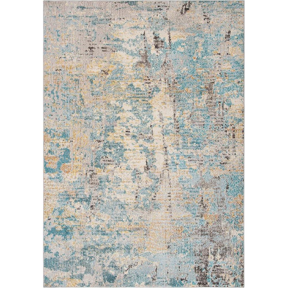 image:imageSAFAVIEH Madison Collection Area Rug 6 x 9 Light Blue amp Beige Modern Abstract Design NonShedding amp Easy Care Ideal for High Traffic Areas in Living Room Bedroom MAD457BGreyBlue