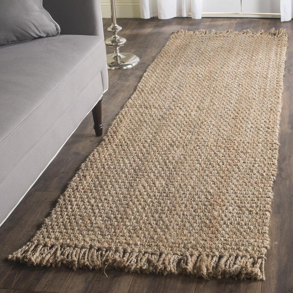 image:imageSAFAVIEH Natural Fiber Collection Area Rug 5 x 8 Natural Handmade Tassel Jute Ideal for High Traffic Areas in Living Room Bedroom NF467ANatural