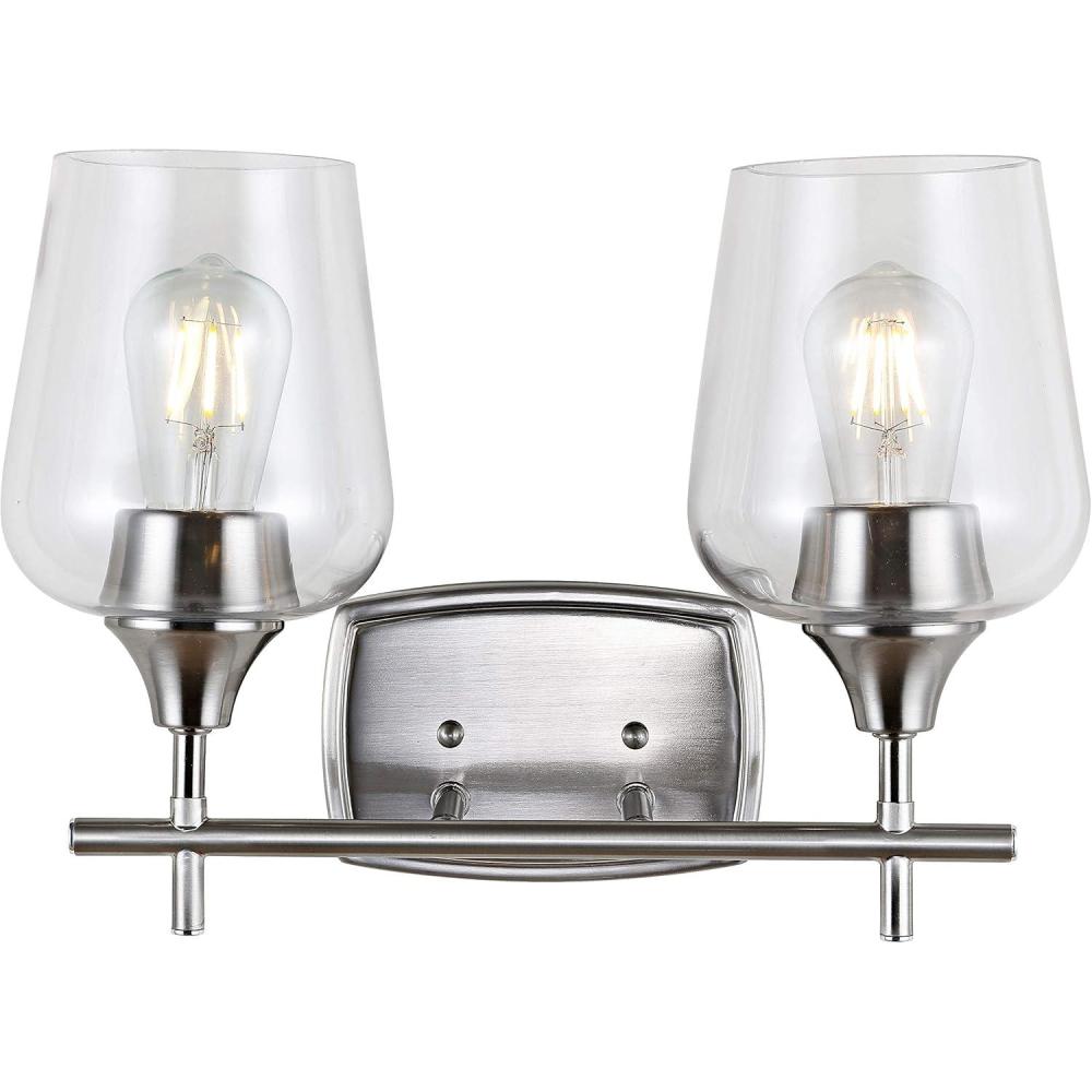 image:imageSAFAVIEH SCN4056A Lighting Tage Nickel and Brass 11inch LED Bulb Included Wall Sconce