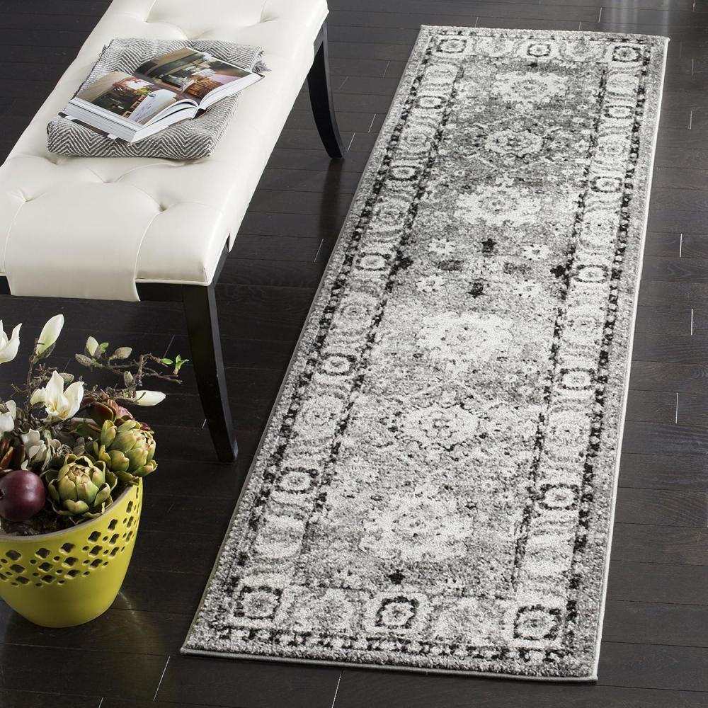 image:imageSAFAVIEH Vintage Hamadan Collection Area Rug 10 Square Taupe Traditional Persian Design NonShedding amp Easy to Clean Ideal for Living Room Bedroom Dining Space VTH214TGreyBlack