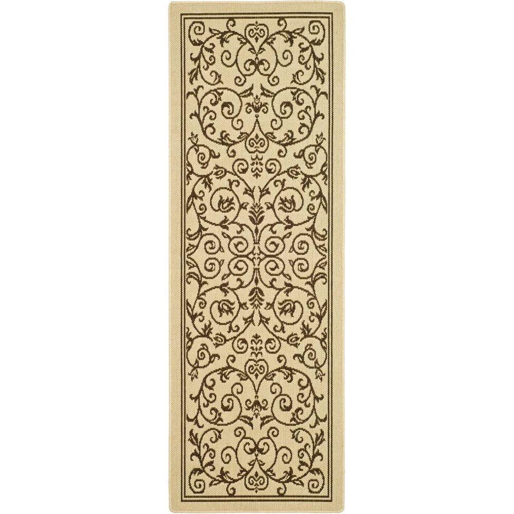 image:imageSAFAVIEH Washable Rug Outdoor Courtyard Collection 4 x 57 Terracotta amp Natural NonShedding amp Easy Cleaning Ideal for Patio Backyard Mudroom CY20983202NaturalBrown