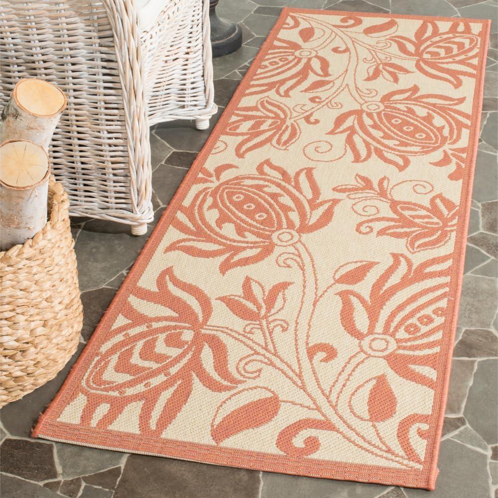 image:imageSAFAVIEH Washable Rug Outdoor Courtyard Collection 53 x 77 Chocolate amp Natural NonShedding amp Easy Cleaning Ideal for Patio Backyard Mudroom CY29613409NaturalTerra