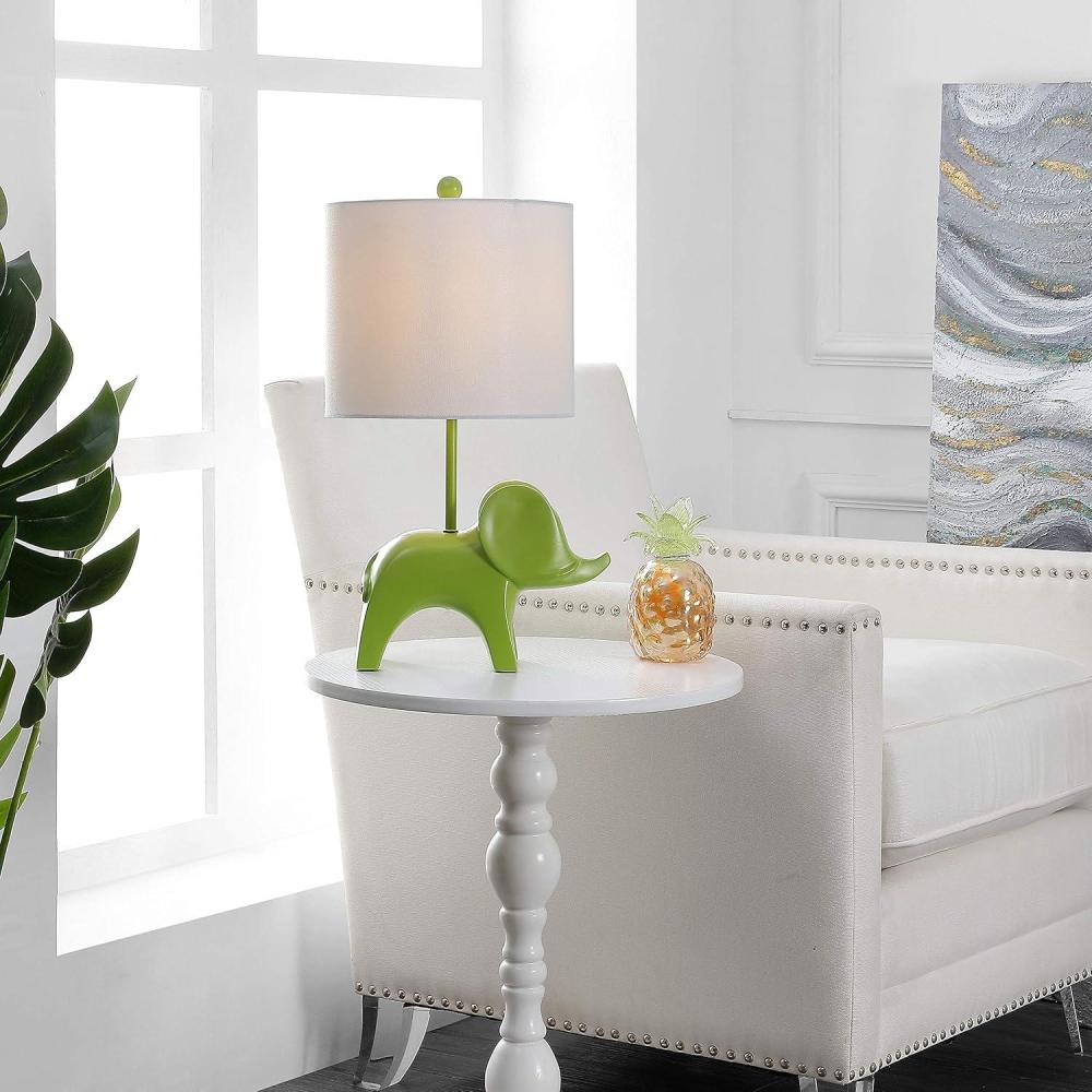image:imageSafavieh Kids Lighting Collection Ellie Elephant White Ceramic 20inch Bedroom Living Room Home Office Desk Nightstand Table Lamp LED Bulb IncludedGreen