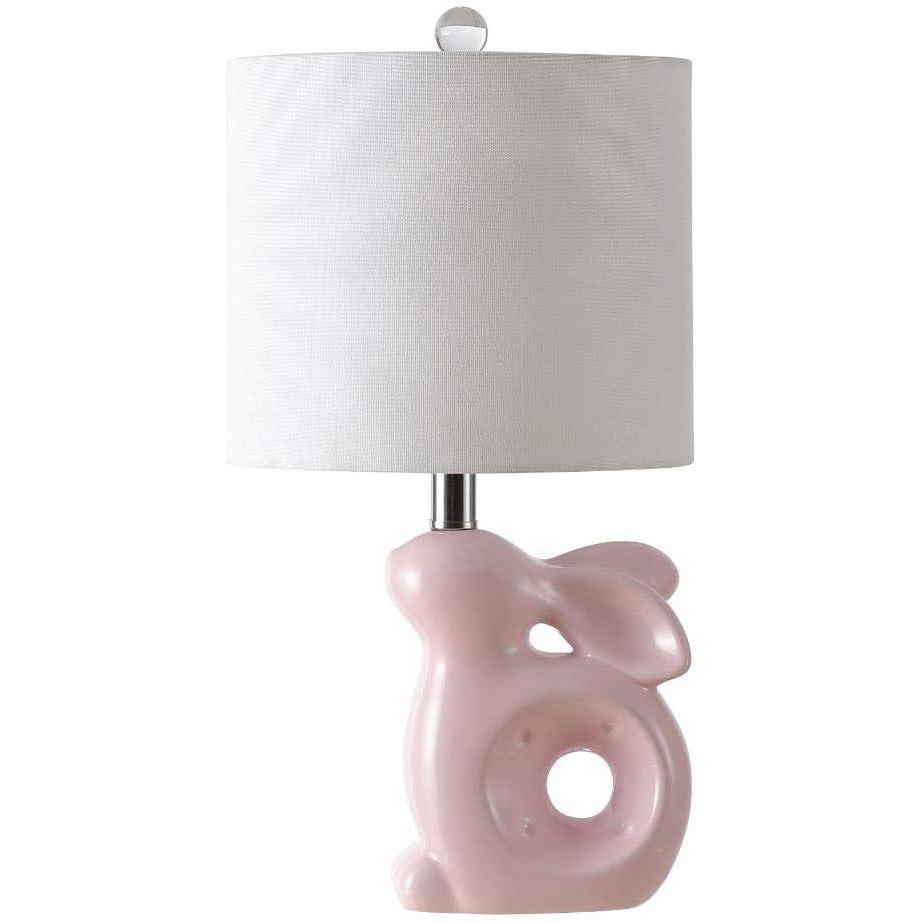 image:imageSafavieh Kids Lighting Collection Ruby Rabbit Grey Ceramic 19inch Bedroom Living Room Home Office Desk Nightstand Table Lamp LED Bulb IncludedPink