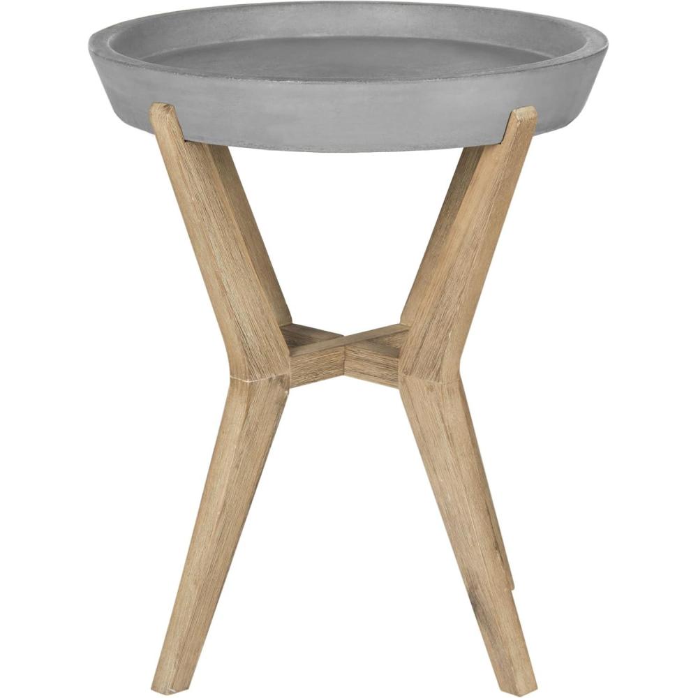image:imageSafavieh Outdoor Collection Celeste Modern Concrete Round 212inch End Table