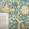 SAFAVIEH Antiquity Collection Area Rug – 5′ x 8′, Ivory, Handmade Traditional Oriental Wool, Ideal for High Traffic Areas in Living Room, Bedroom (AT14A)(Blue)