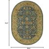 SAFAVIEH Antiquity Collection Area Rug – 5′ x 8′, Ivory, Handmade Traditional Oriental Wool, Ideal for High Traffic Areas in Living Room, Bedroom (AT14A)(Blue)