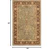 SAFAVIEH Antiquity Collection Area Rug – 5′ x 8′, Ivory, Handmade Traditional Oriental Wool, Ideal for High Traffic Areas in Living Room, Bedroom (AT14A)(Green/Brown)